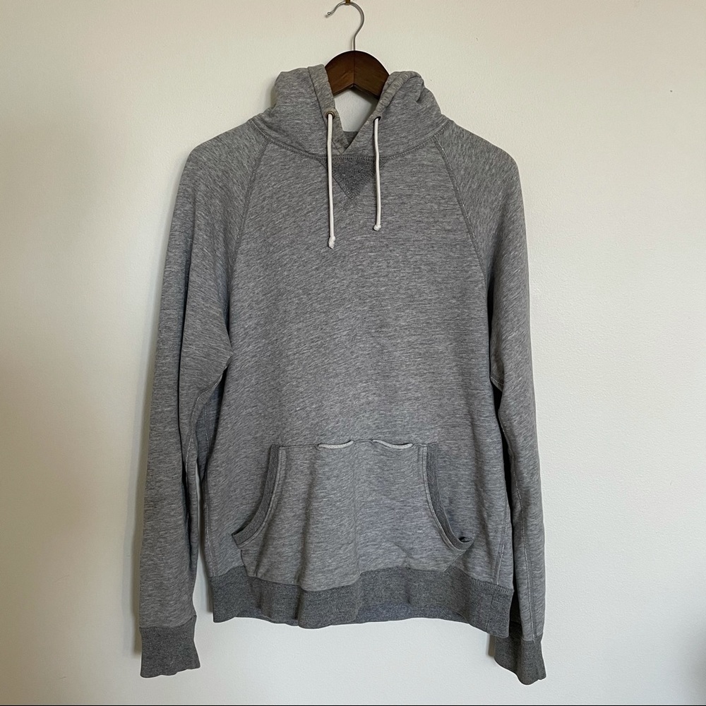 J. Crew Gray Hoodie Sweatshirt Vintage Fleece M